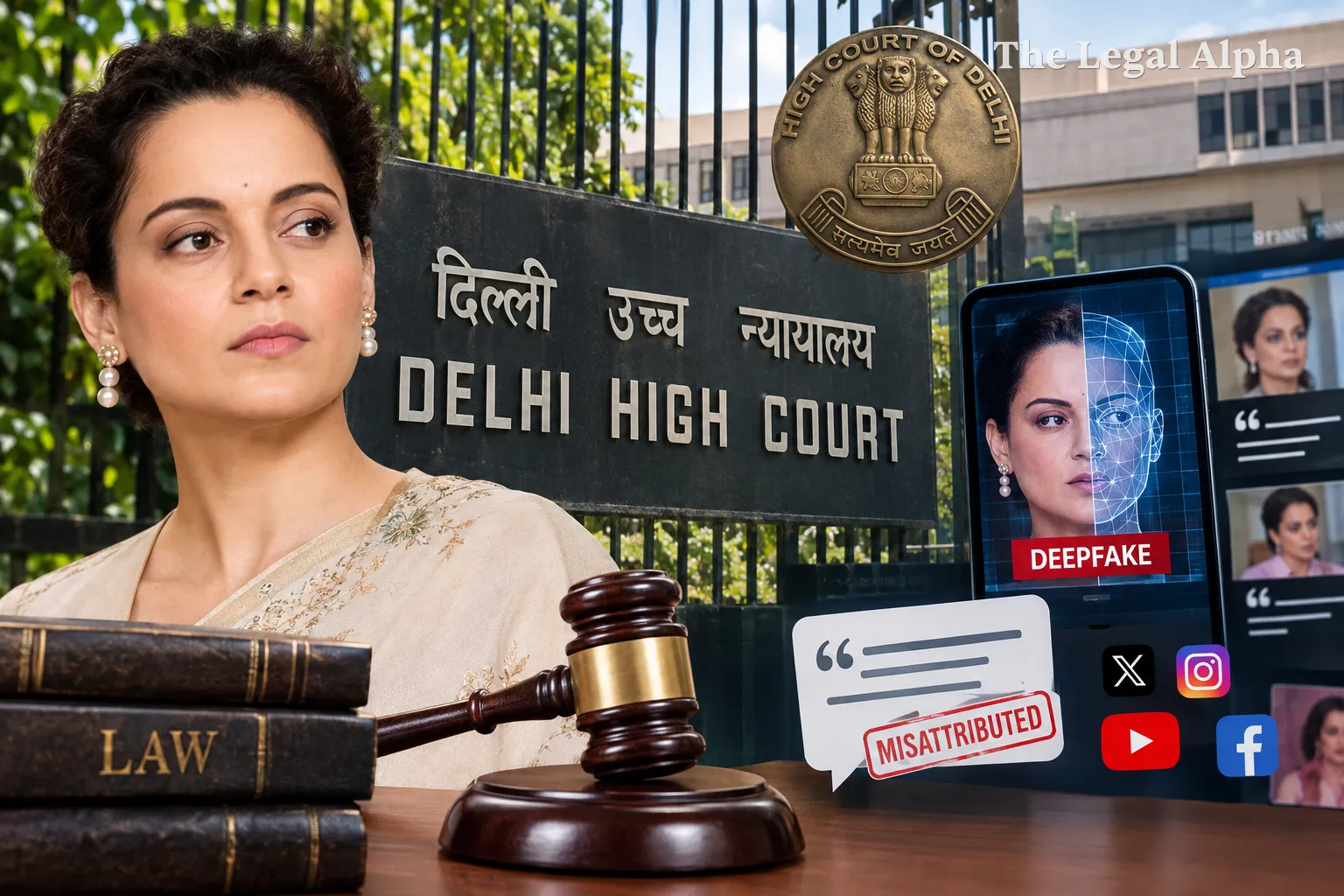 Delhi High Court Issues Summons in Kangana Ranaut’s Personality Rights Suit Over AI Deepfakes and Misattributed Quotes