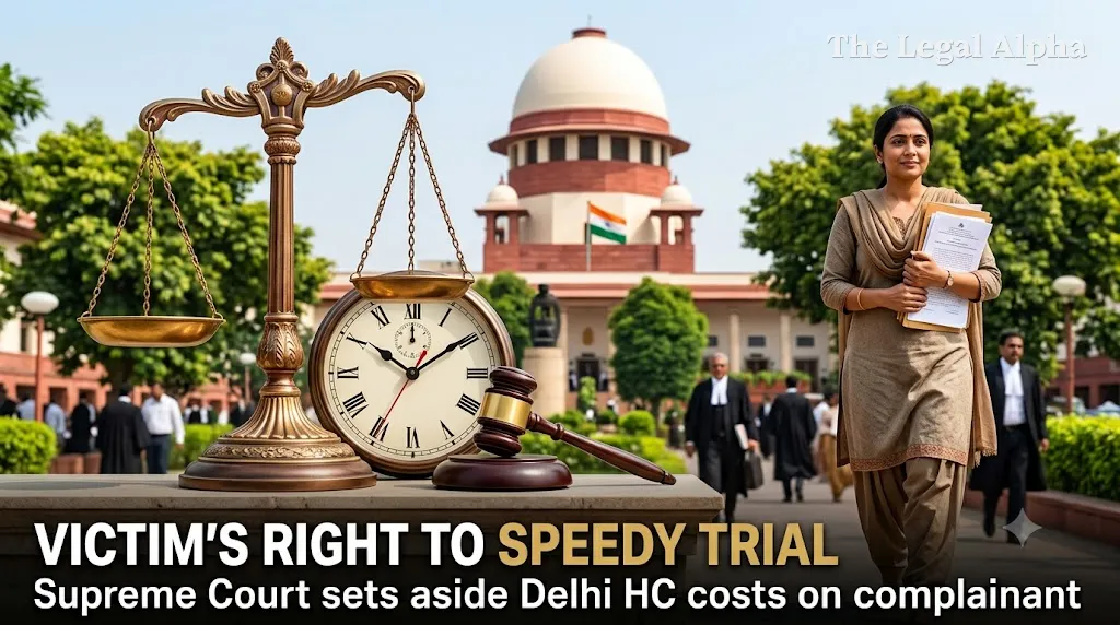 Victim Also Has Right to Speedy Trial: Supreme Court Sets Aside Delhi HC Costs on Complainant