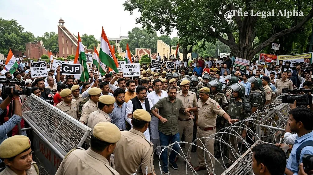 Jantar Mantar Trespass Dispute: Special Executive Magistrate Sends CJP Leaders to Five Days Judicial Custody Amid Protest Site Re-Zoning Row