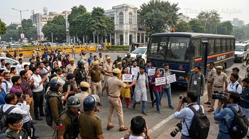 Delhi Police Detain Protesters and Journalists at Connaught Place and Press Club Despite Judicial Directives on Unlawful Restraint